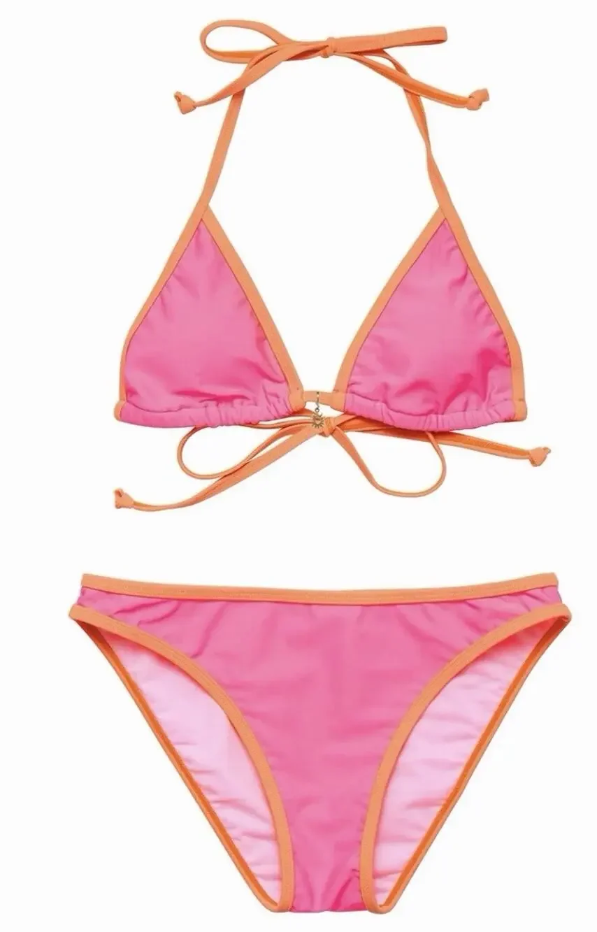 NWOT GIRLS Bikini SNAPPERROCK Sunset Sorbet Charm Triangle Bikini SIZE 8 (AK29)